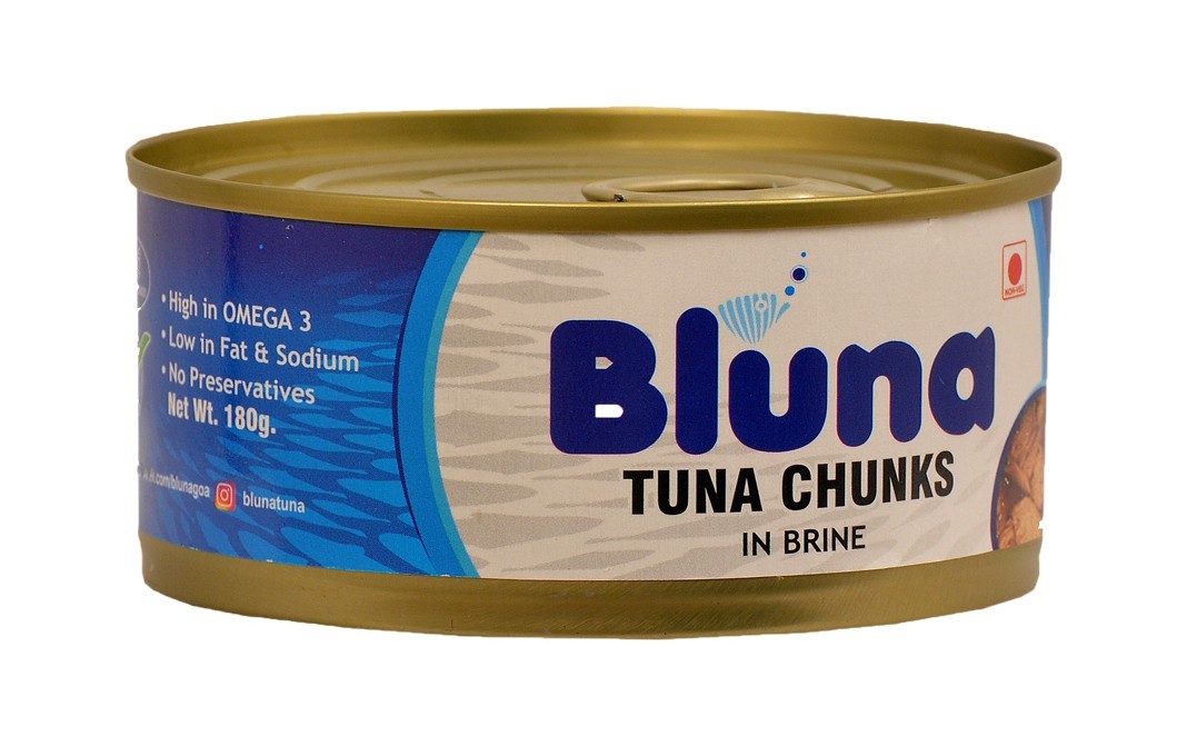 Bluna Tuna Chunks In Brine    Tin  180 grams